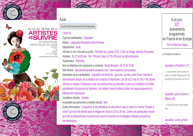 Fete de l'estampe ET artistes a suivre 1